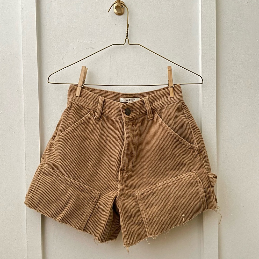 PacSun Women's Tan Corduroy Shorts